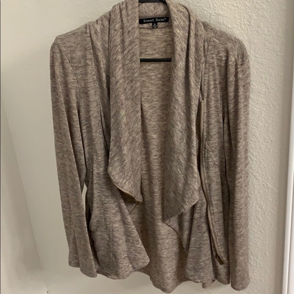 Sweet Rain Zipped Cardigan Jacket